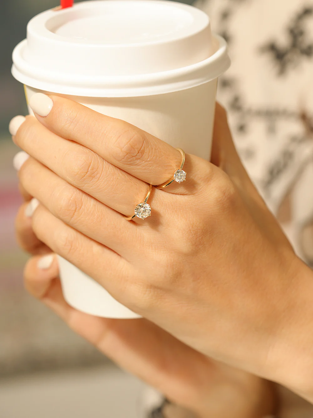 14K 18K Moissanite 6 Pronged Ring - Image 15