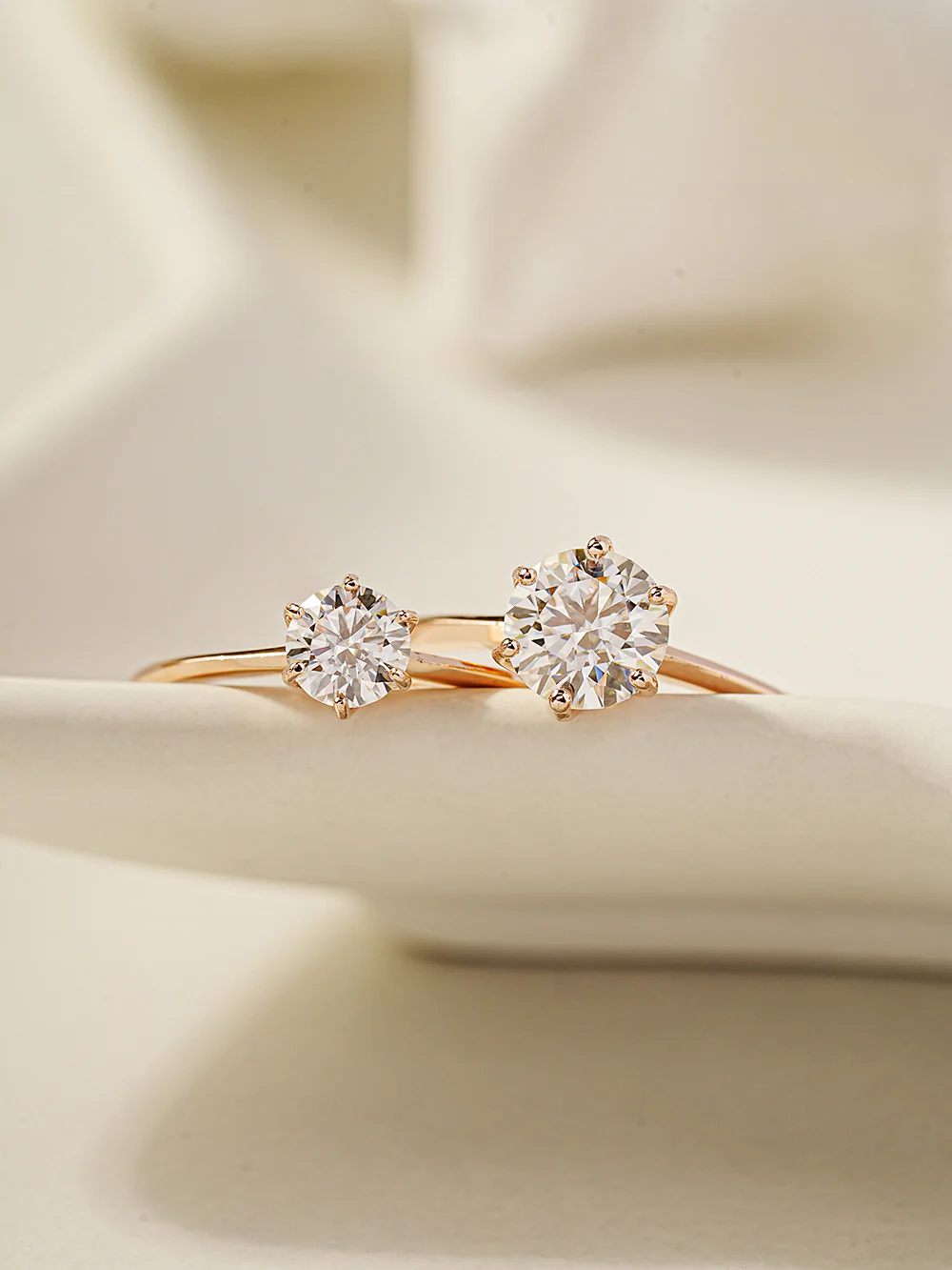 14K 18K Moissanite 6 Pronged Ring - Image 16