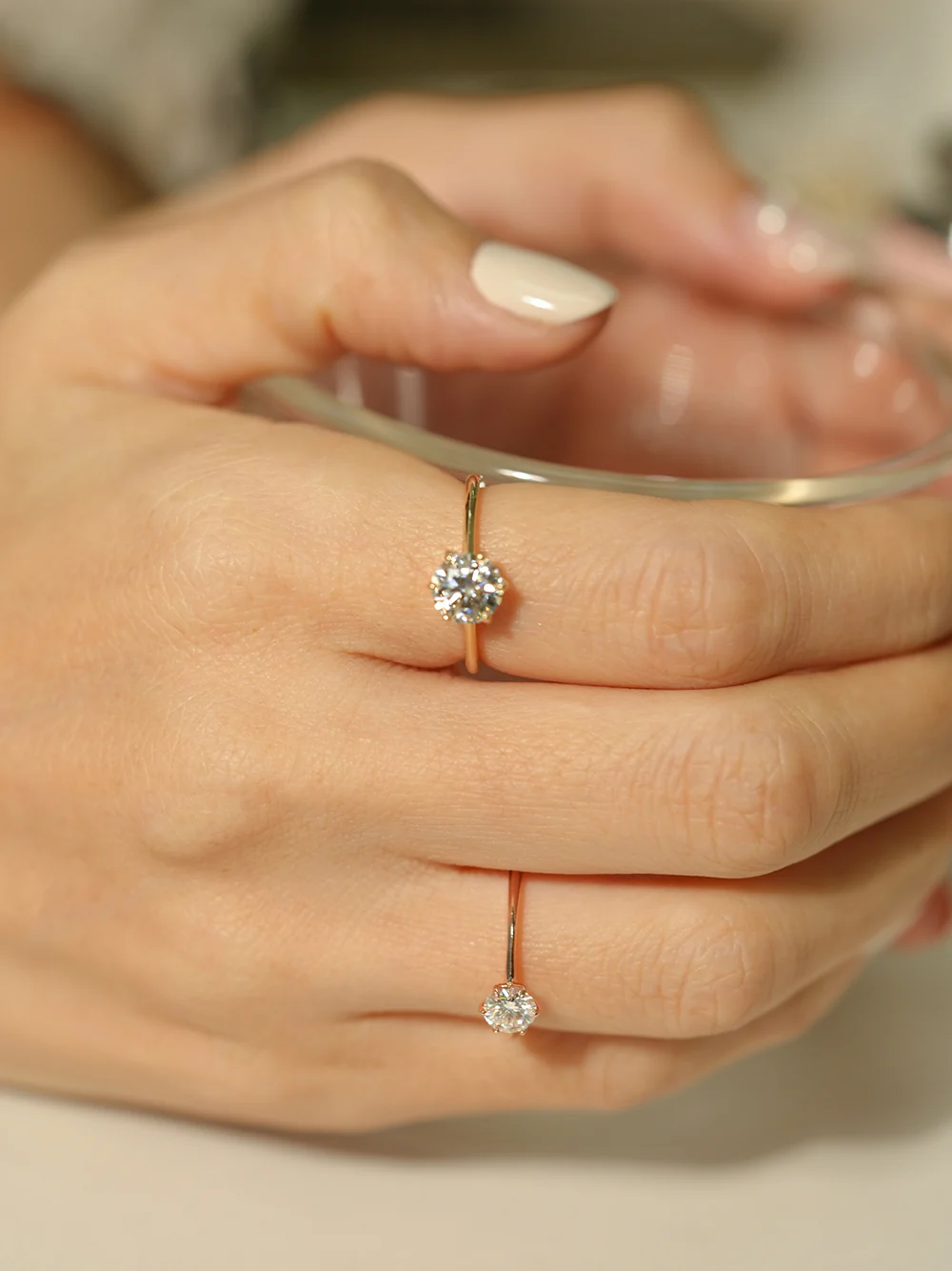 14K 18K Moissanite 6 Pronged Ring - Image 17