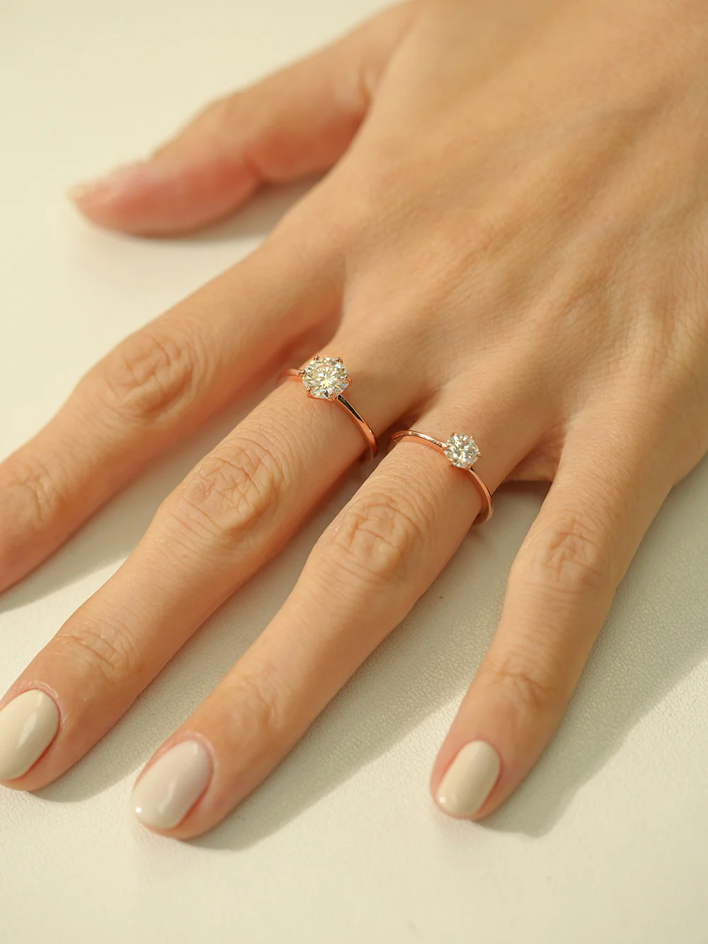 14K 18K Moissanite 6 Pronged Ring - Image 19