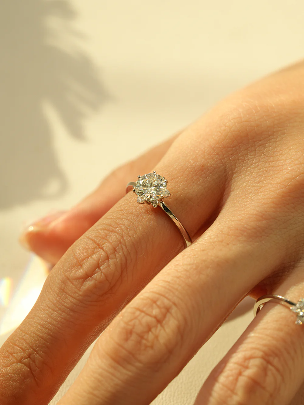 14K 18K Moissanite Blossom Ring - Image 16