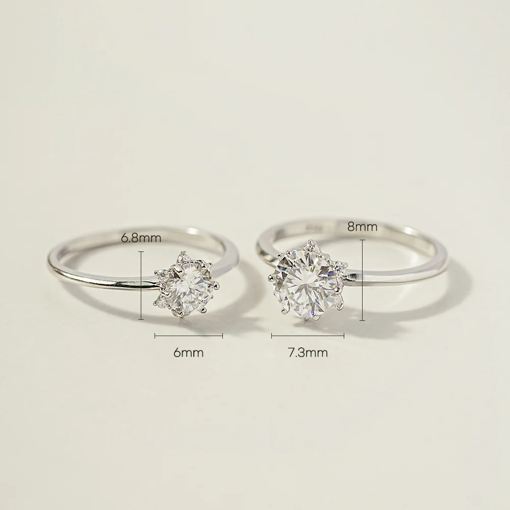 14K 18K Moissanite Blossom Ring - Image 21