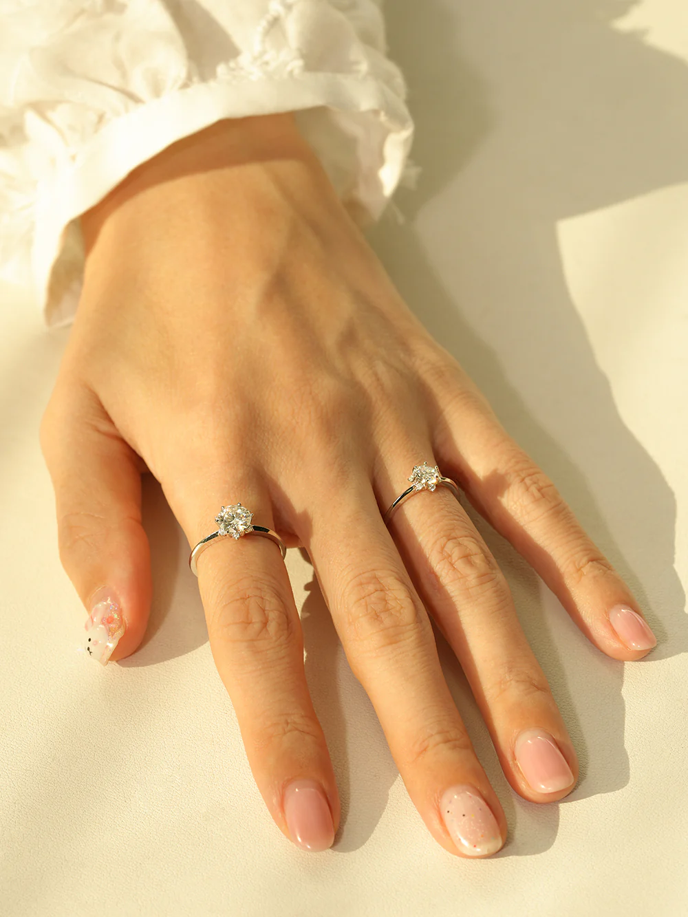 14K 18K Moissanite Blossom Ring - Image 5