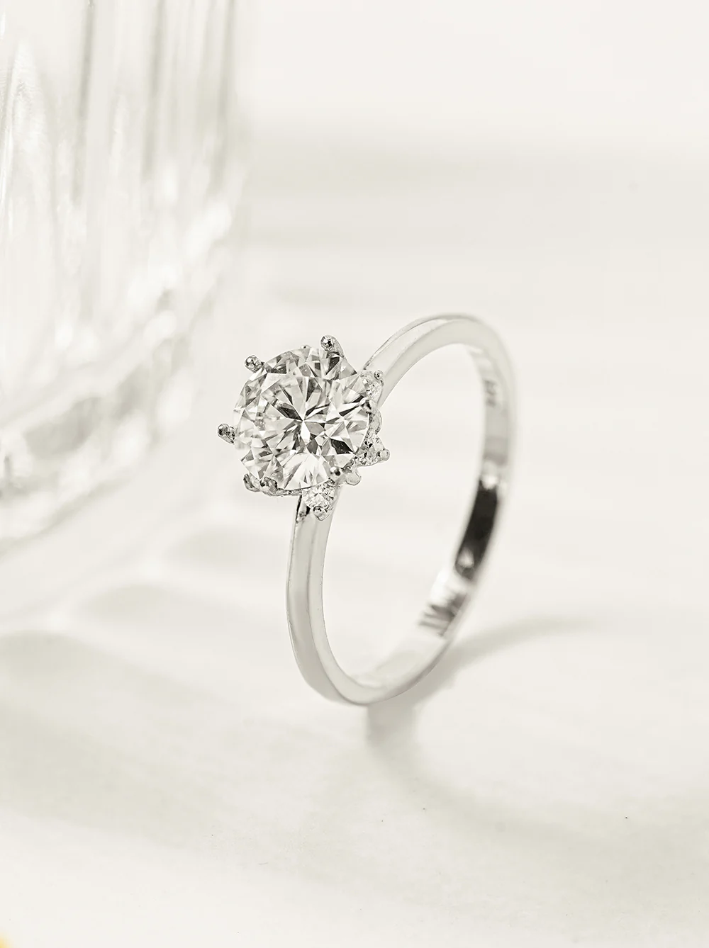 14K 18K Moissanite Blossom Ring - Image 6