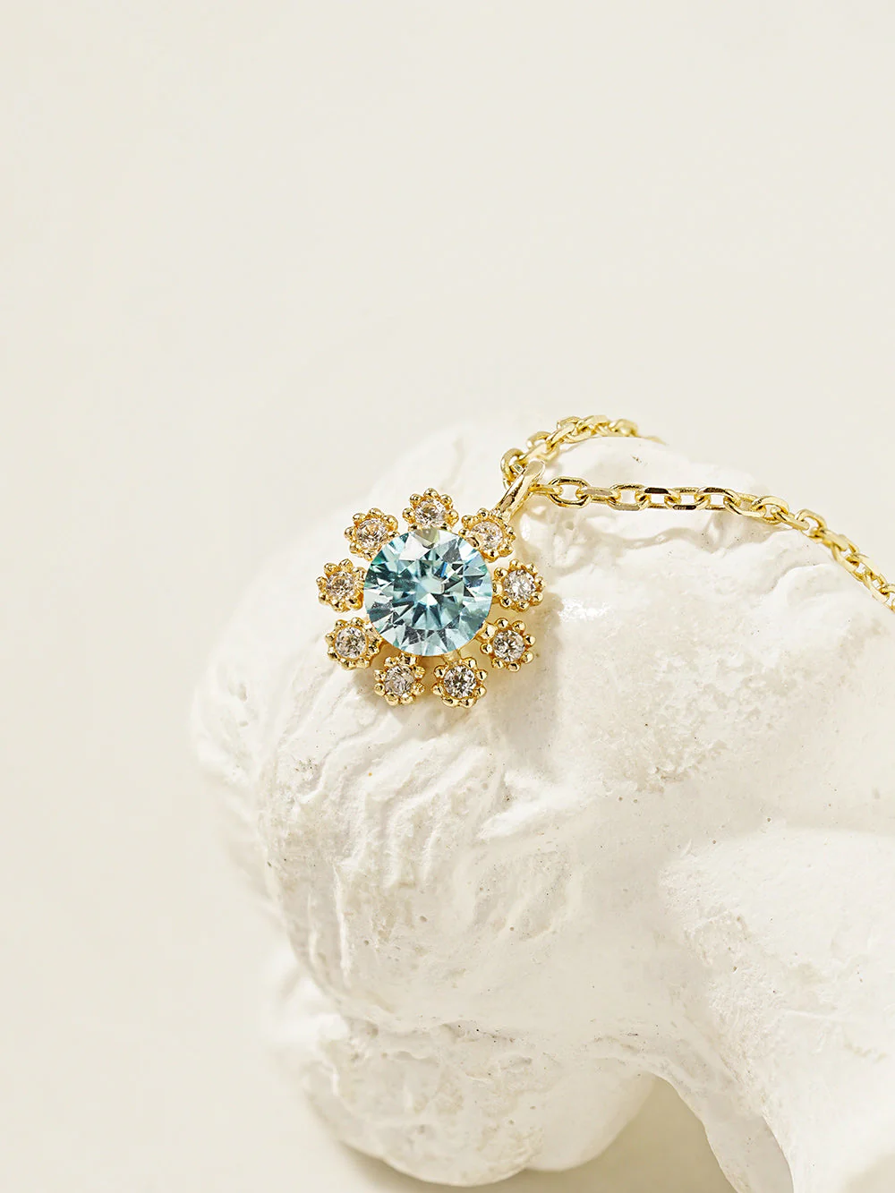 14K 18K Moissanite Colorful Daisy Necklace - Image 9