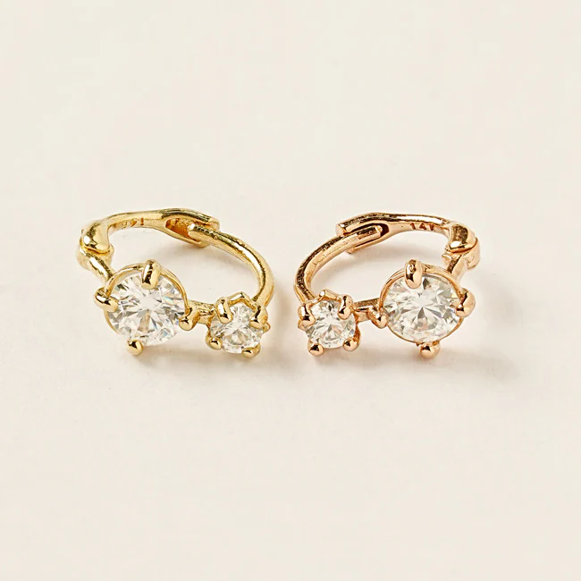 14K 18K Moissanite Double Cartilage Hoop Earring - Image 10