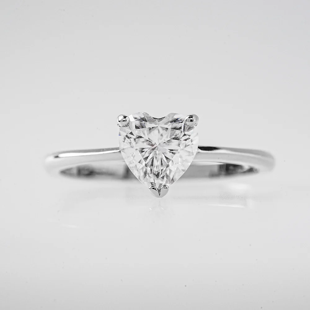 14K 18K Moissanite Glory Heart Ring - Image 12