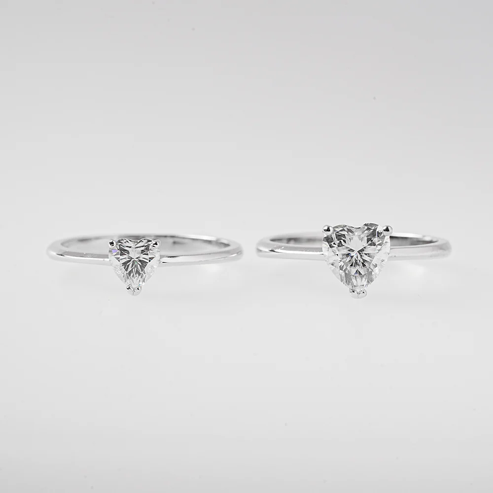 14K 18K Moissanite Glory Heart Ring - Image 13