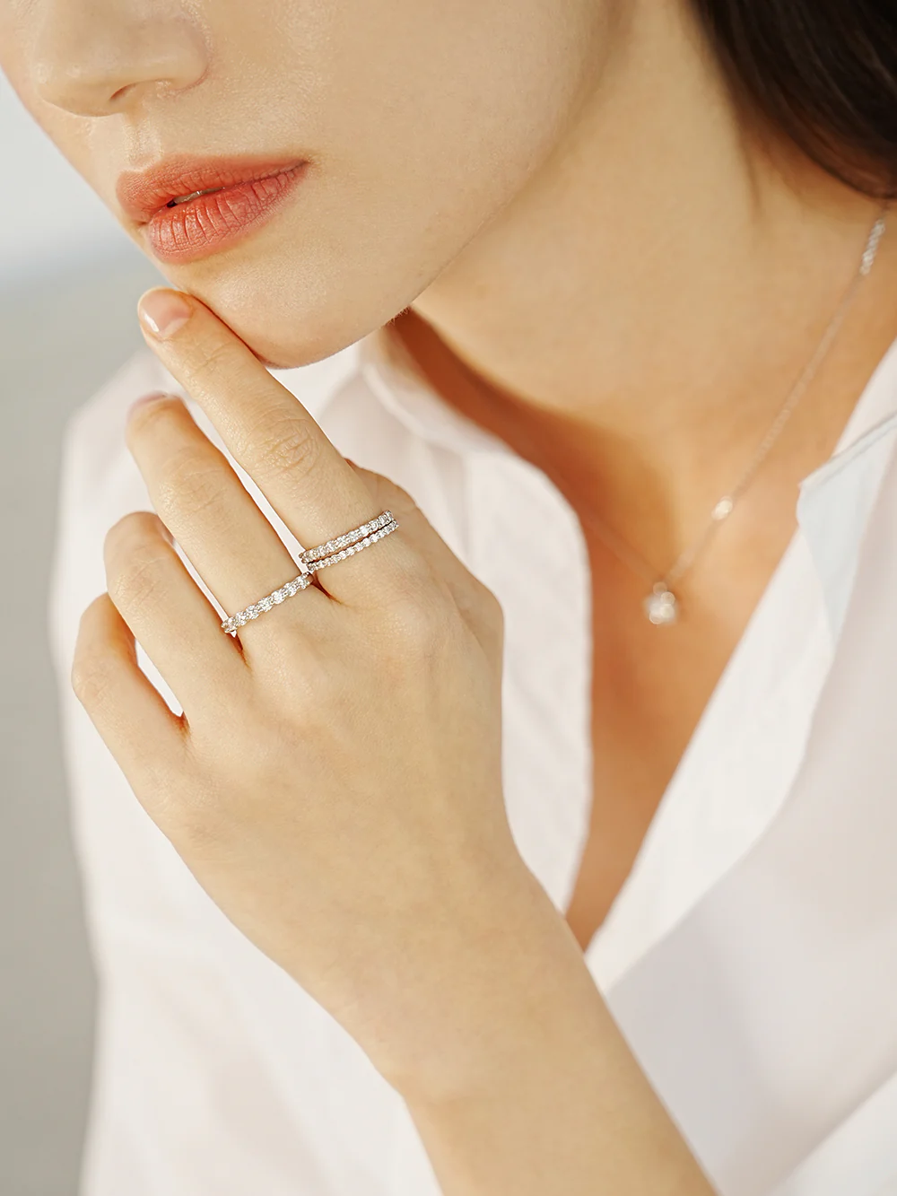14K Moissanite Guard Ring - Image 16