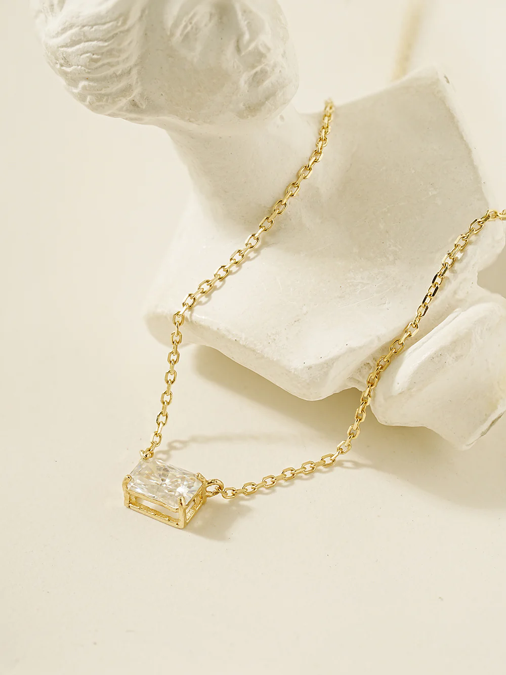 14K 18K Moissanite Radient Cut Necklace - Image 9