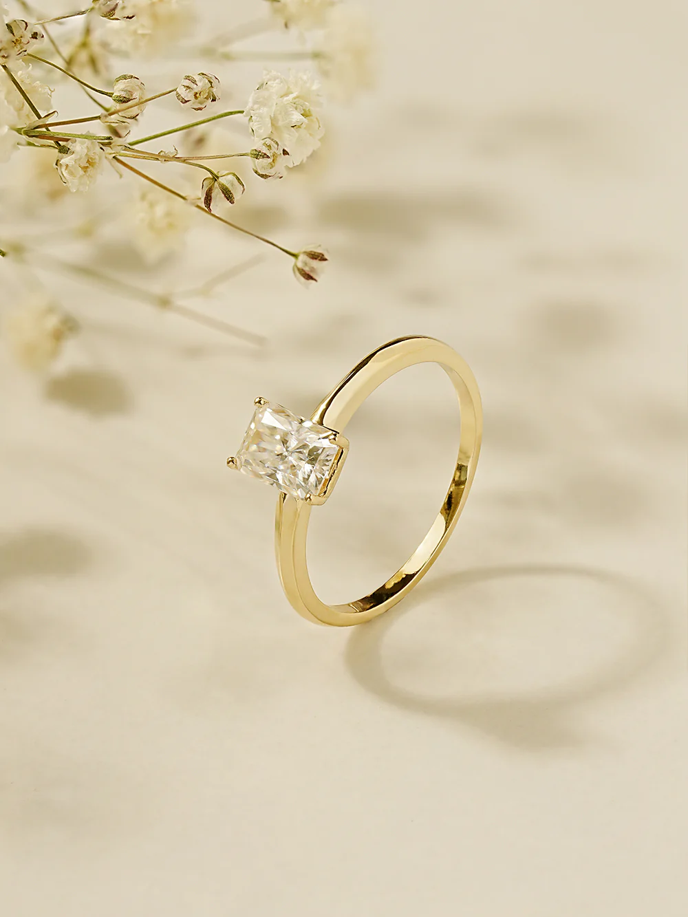 14K 18K Moissanite Radient Cut Ring - Image 16