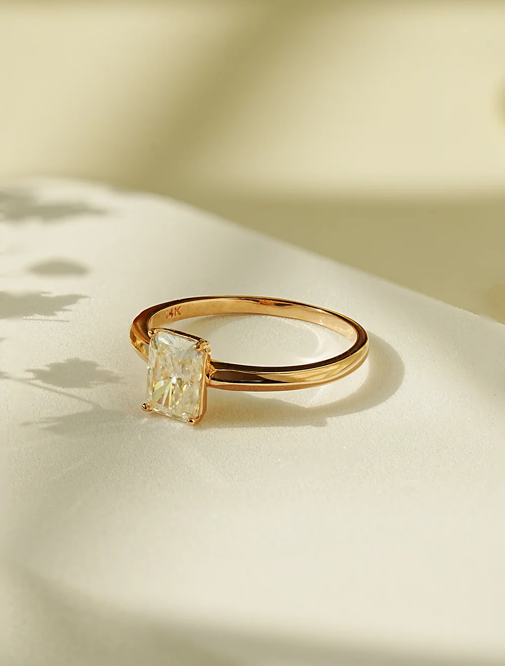 14K 18K Moissanite Radient Cut Ring - Image 9