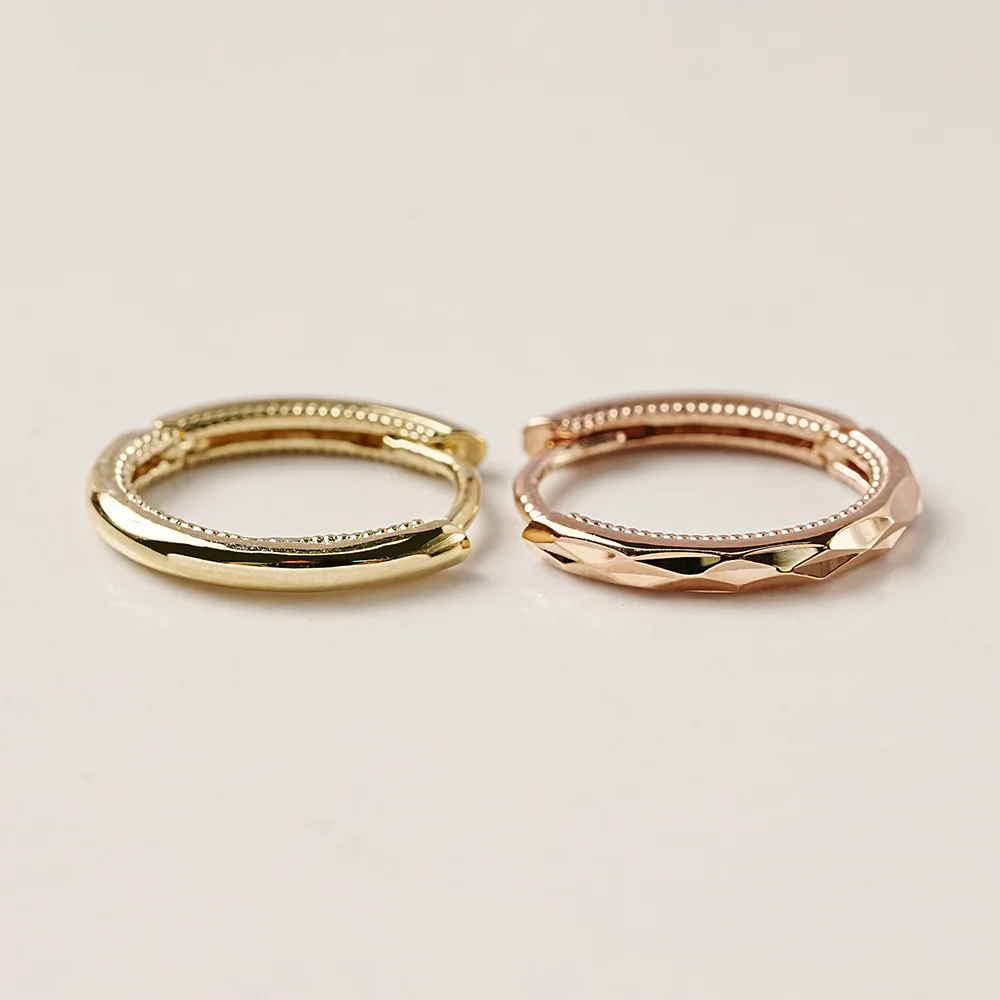 14K 18K Oval Cartilage Hoop Earring - Image 19