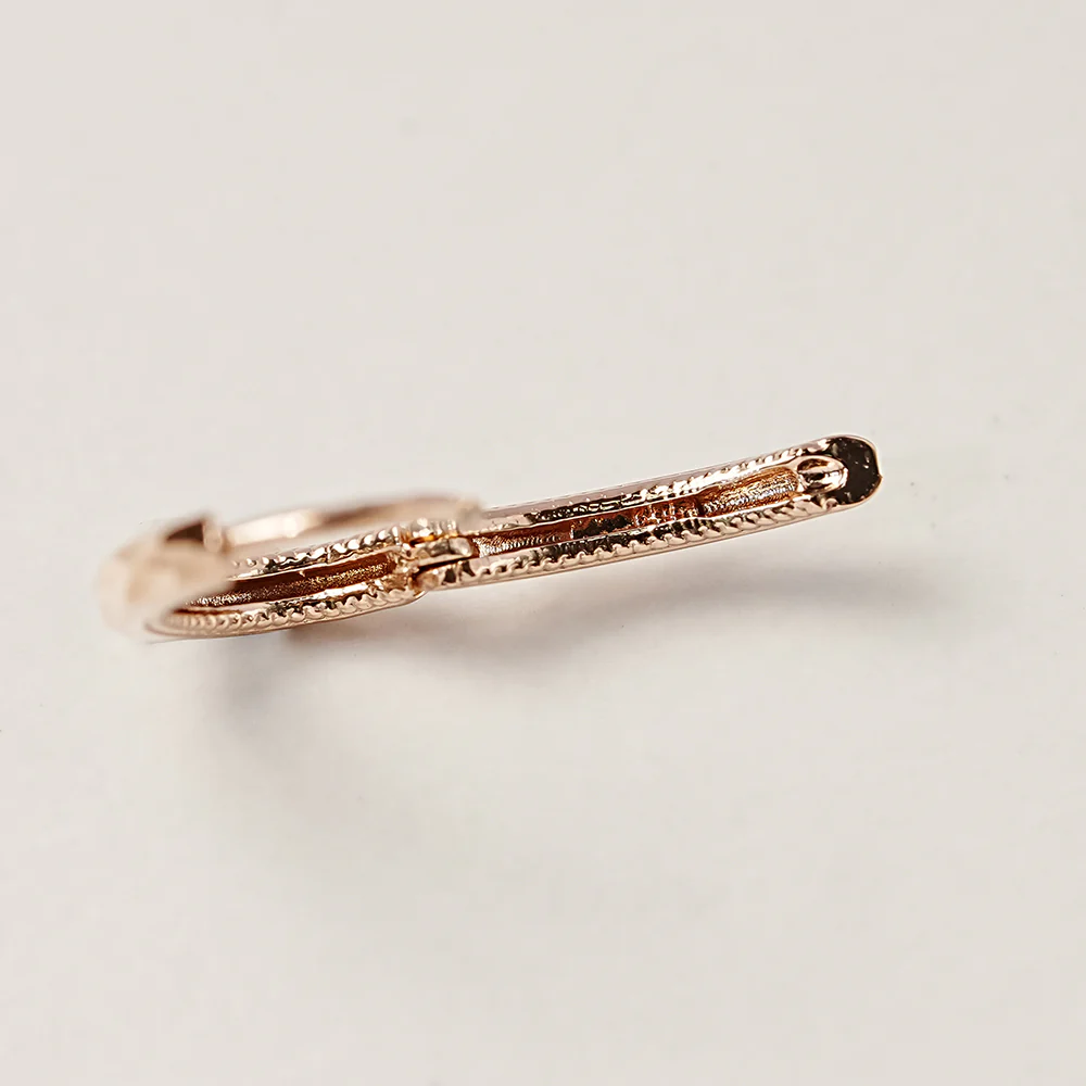 14K 18K Oval Cartilage Hoop Earring - Image 20