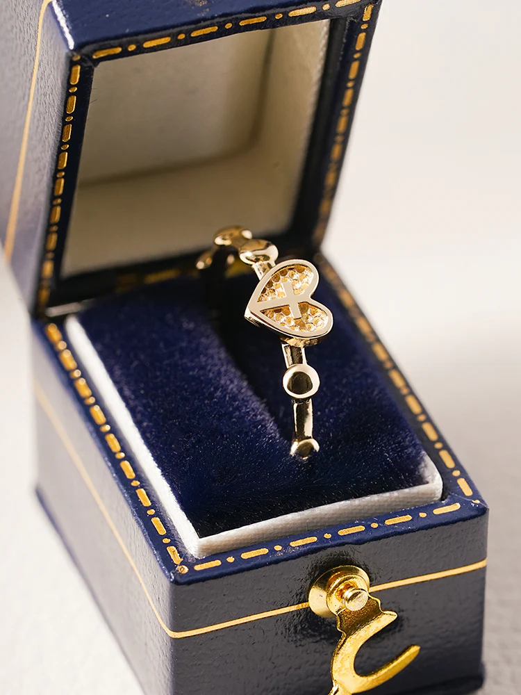 14K 18K Pray Heart Ring - Image 11