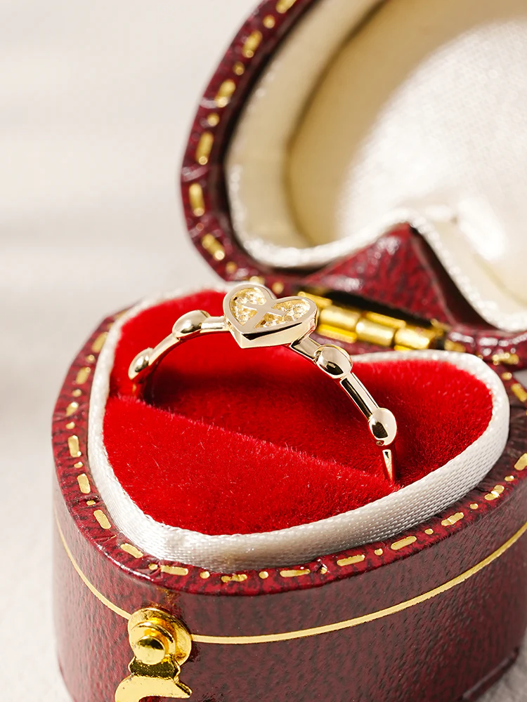 14K 18K Pray Heart Ring - Image 13