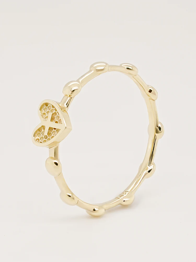 14K 18K Pray Heart Ring - Image 19