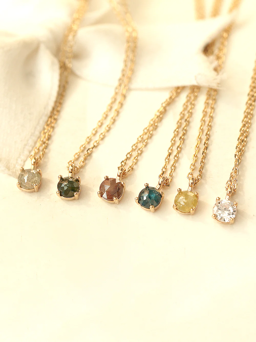 14K 18K Gold Rough Diamond Necklace - Image 2