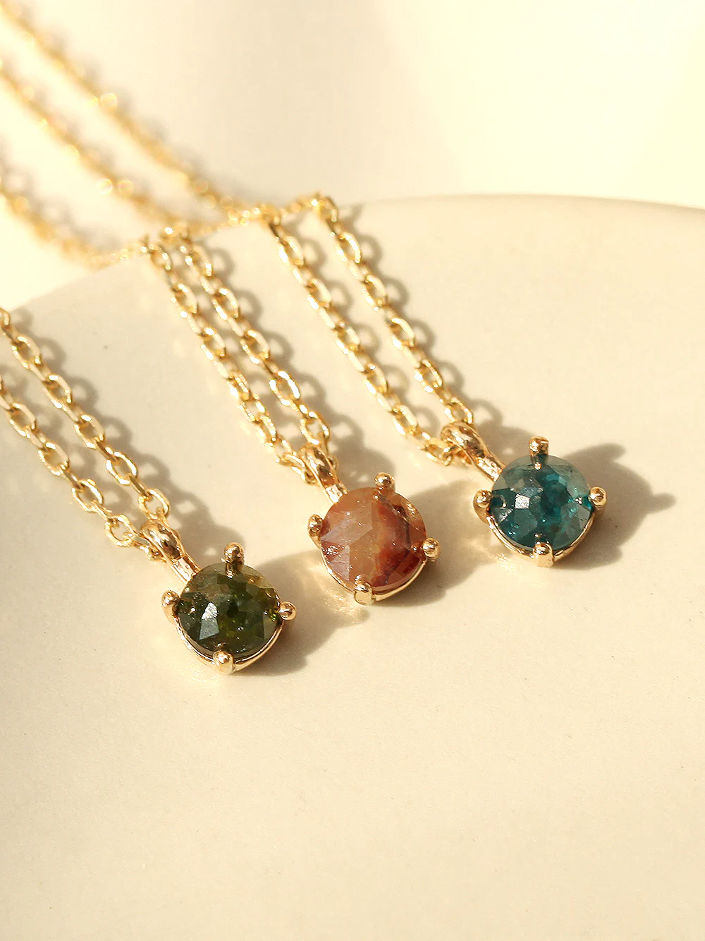 14K 18K Gold Rough Diamond Necklace - Image 4