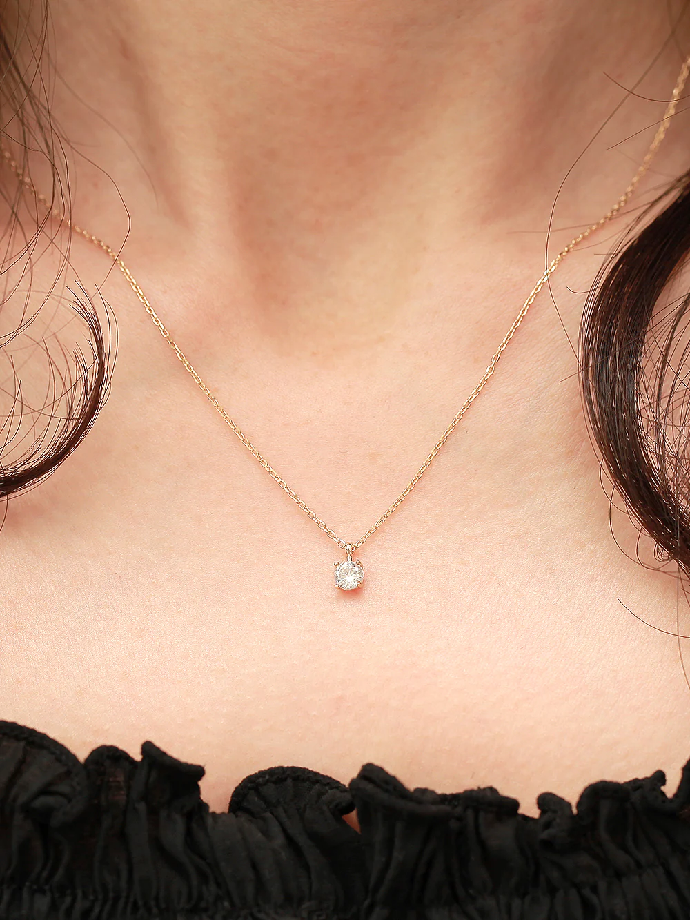 14K 18K Gold Rough Diamond Necklace - Image 5