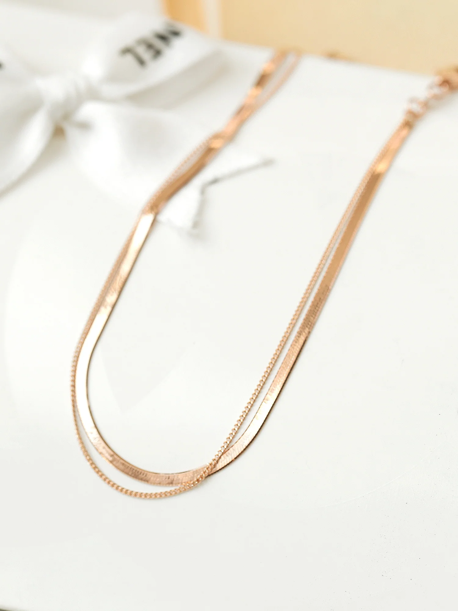 14K 18K Gold Snake Chain Anklet - Image 3