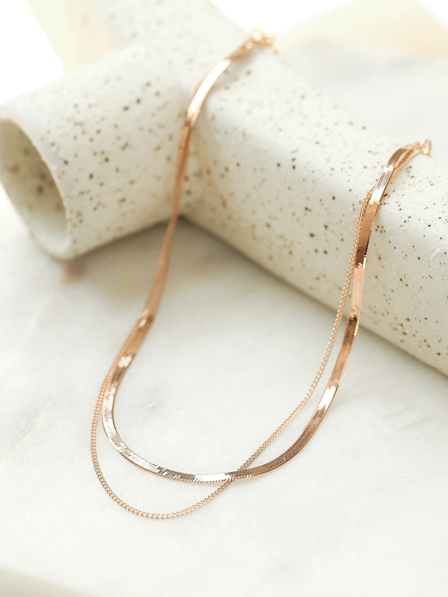 14K 18K Gold Snake Chain Anklet - Image 4