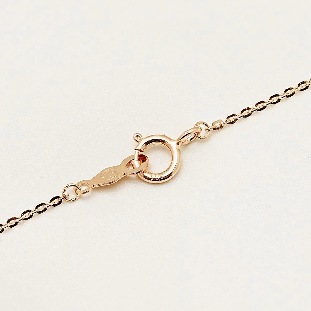 14K 18K Solid Gold Flower Elizabeth Coin Necklace - Image 15