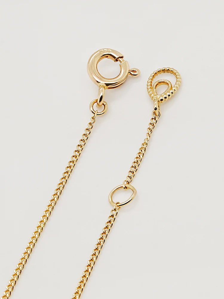 14K 18K Solid Gold Glitter Oval Diamond Necklace - Image 18