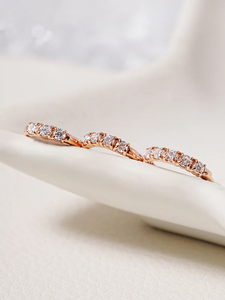 14K 18K Solid Gold Lab Diamond Layered Daily Cartilage Hoop Earring - Image 22