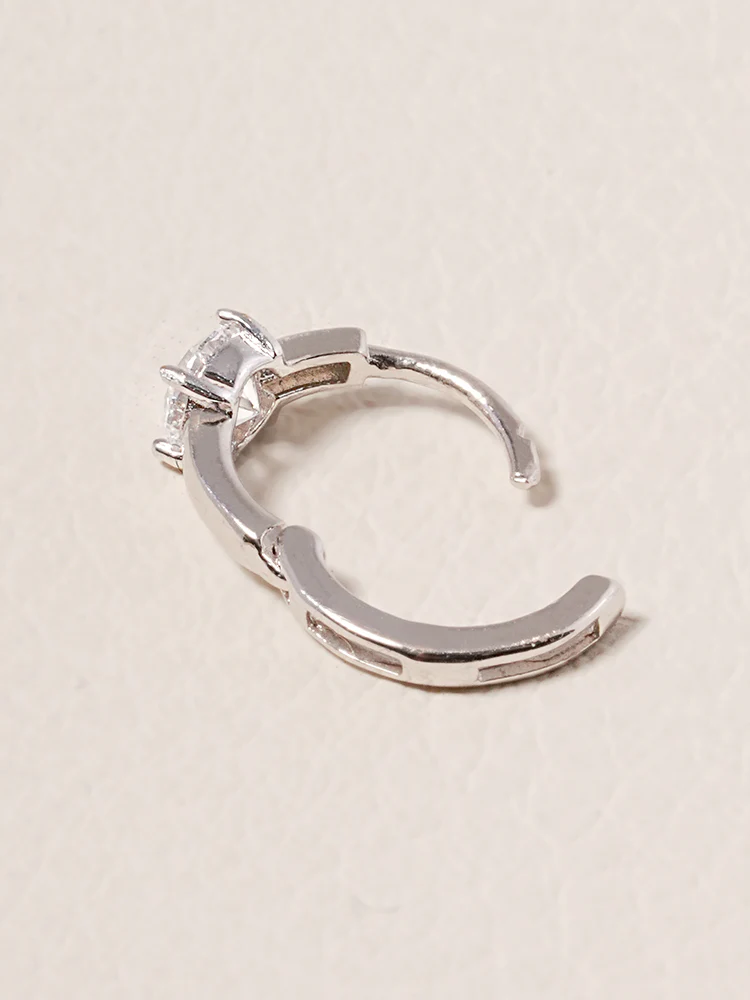 14K 18K Solid Gold Lab Diamond Mini Cartilage Hoop Earring - Image 20