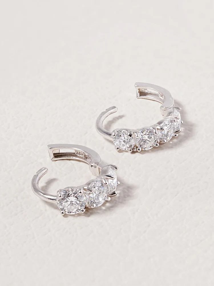 14K 18K Solid Gold Lab Diamond Mini Daily Cartilage Hoop Earring - Image 32