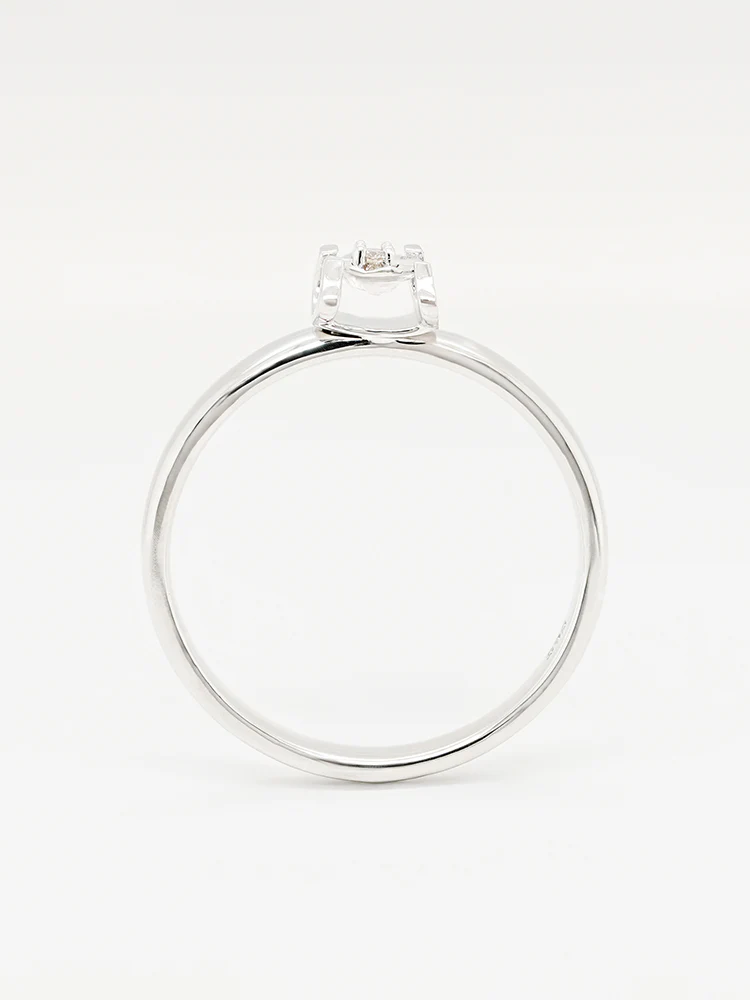 14K 18K Solid Gold Platinum Frame Diamond Ring - Image 15