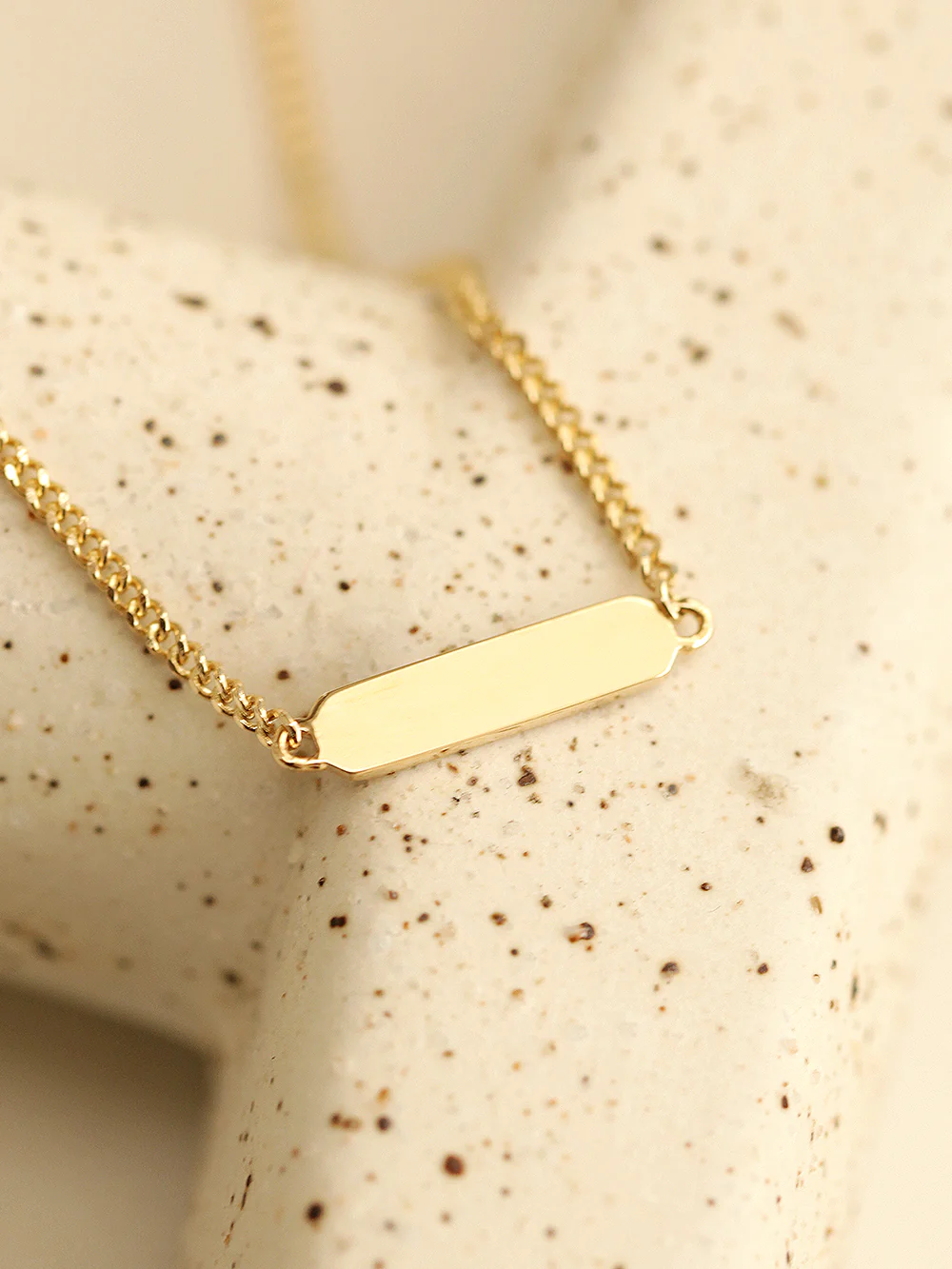 14K 18K Gold Stick Chain Anklet Bracelet - Image 6