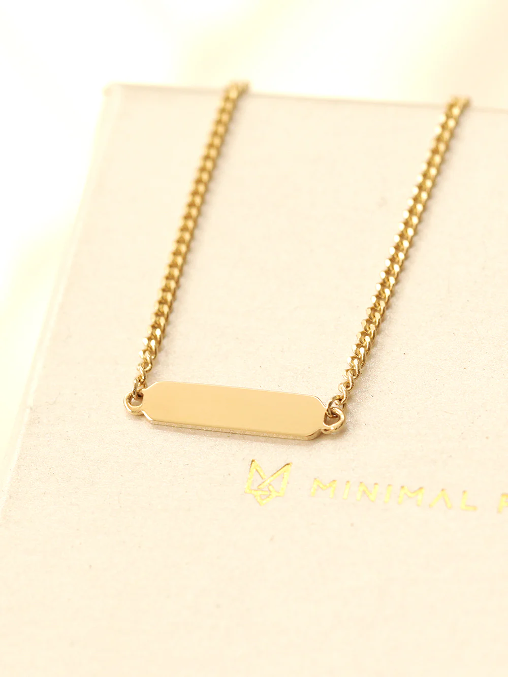 14K 18K Gold Stick Chain Anklet Bracelet - Image 8