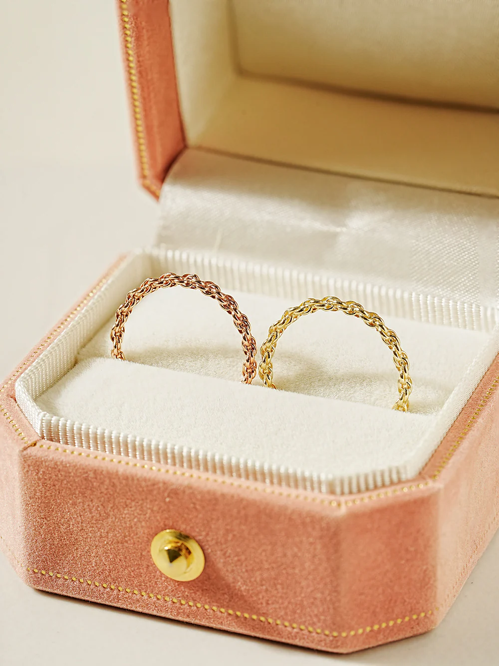 14K 18K Twist Chain Ring - Image 5