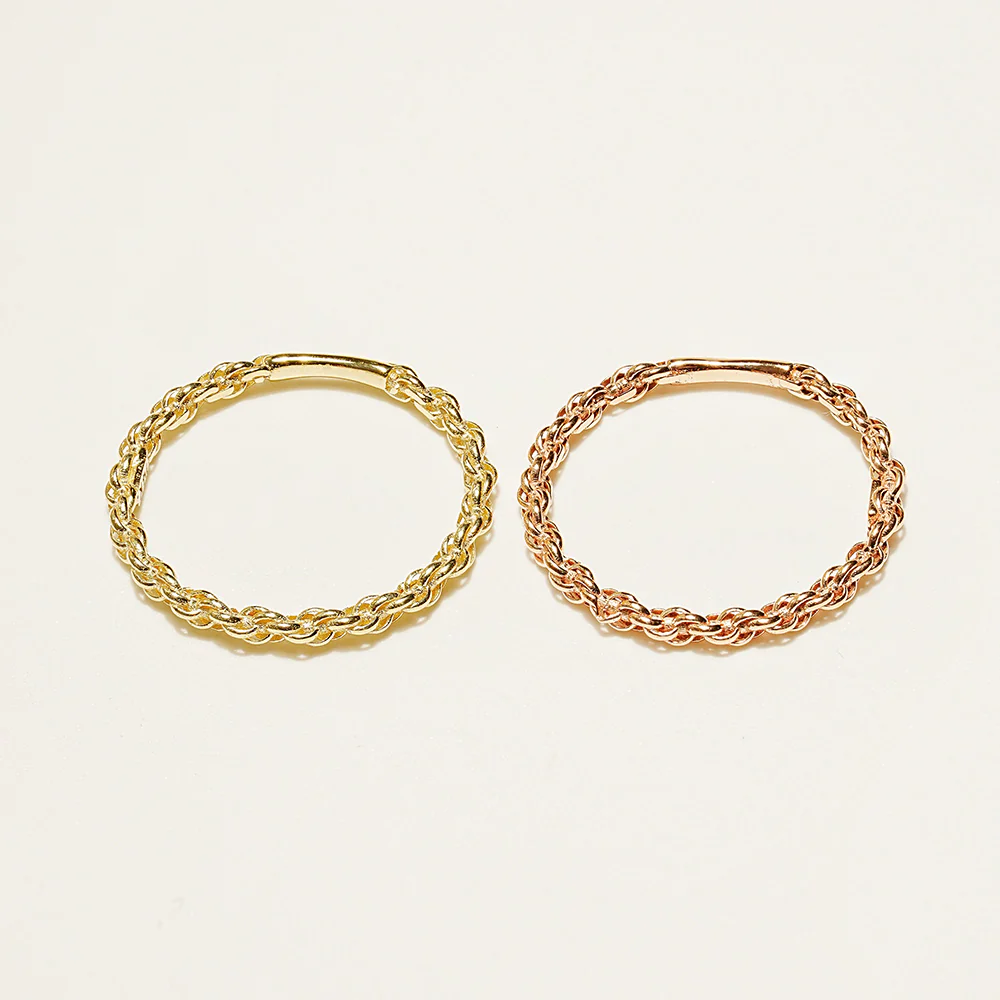 14K 18K Twist Chain Ring - Image 7