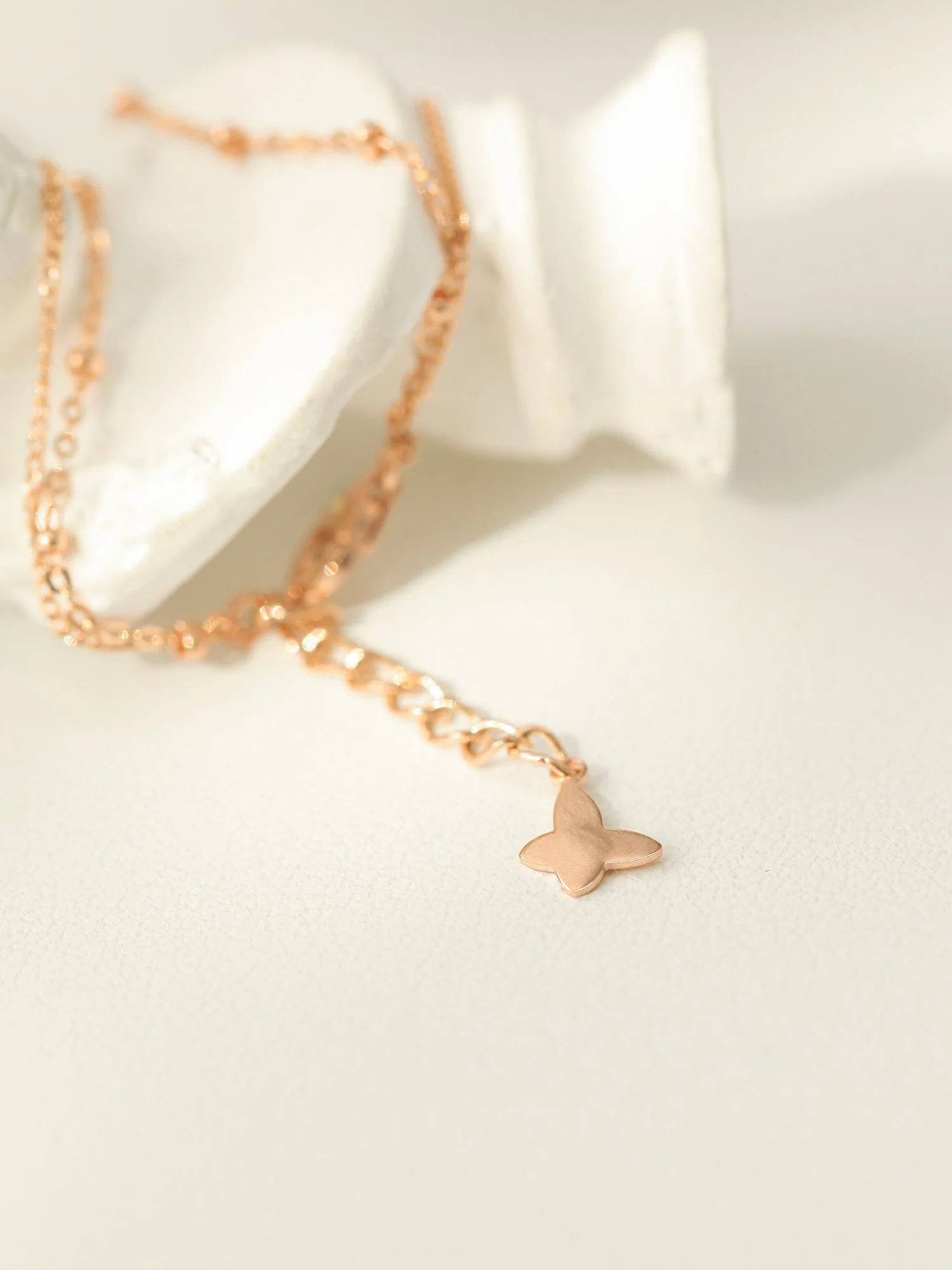 14K 18K Gold V Line Ball Anklet - Image 9