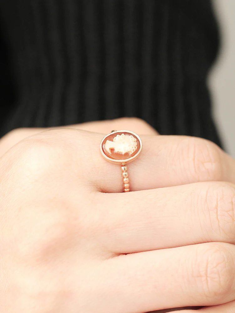 14K 18K Gold Cameo Ring - Image 10