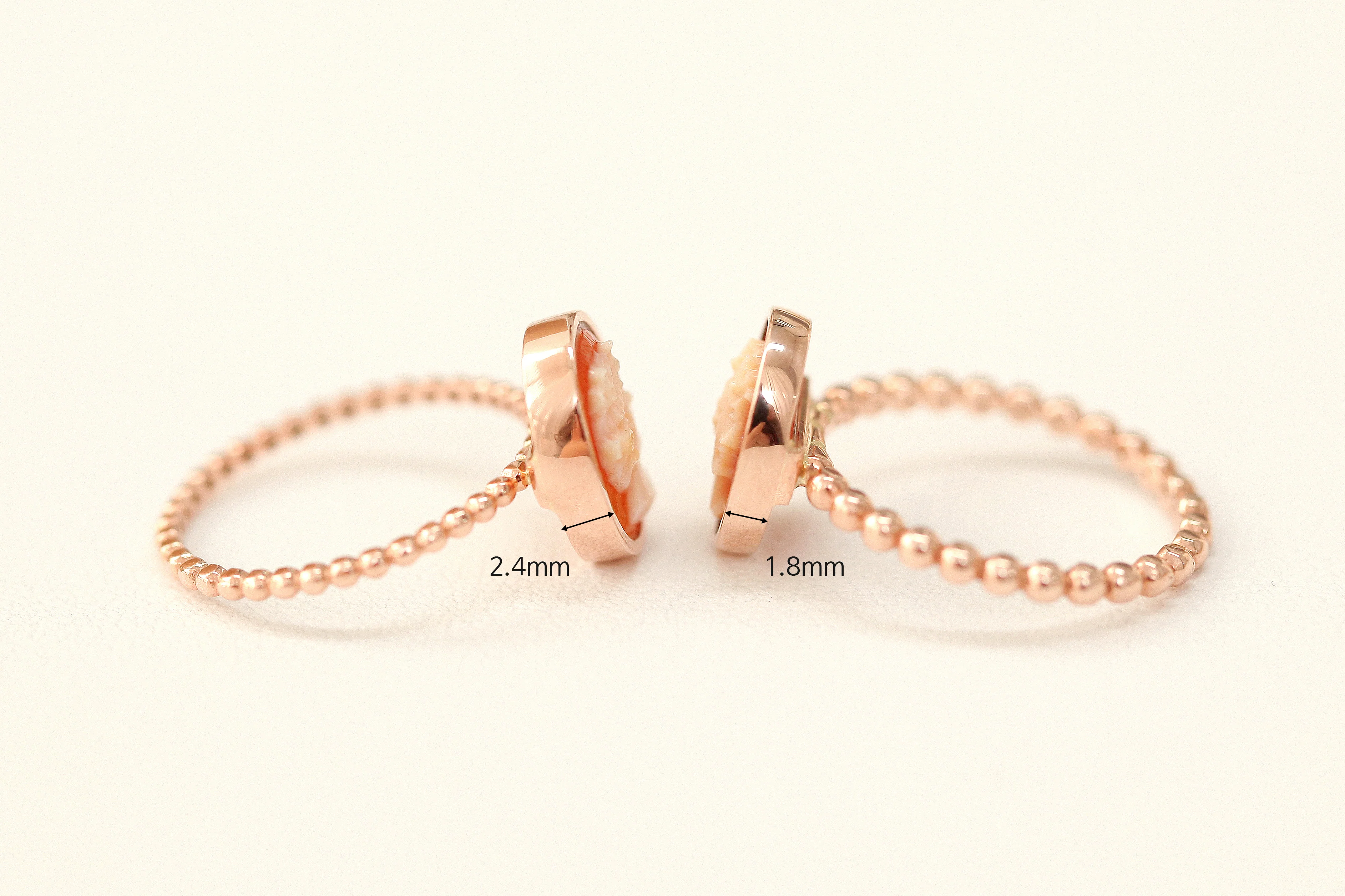 14K 18K Gold Cameo Ring - Image 12
