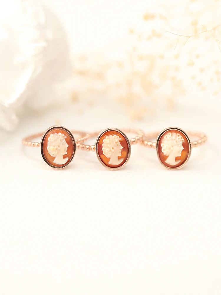 14K 18K Gold Cameo Ring - Image 4