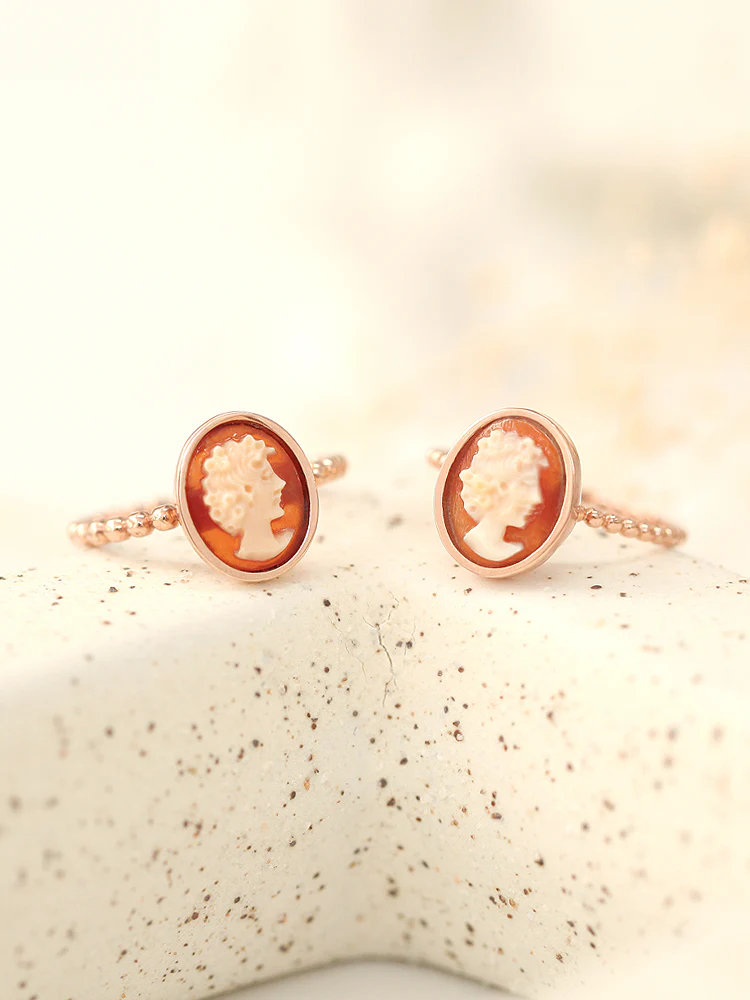 14K 18K Gold Cameo Ring - Image 8