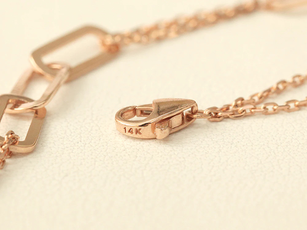 14K 18K Gold Clip Link Chain Bracelet - Image 12