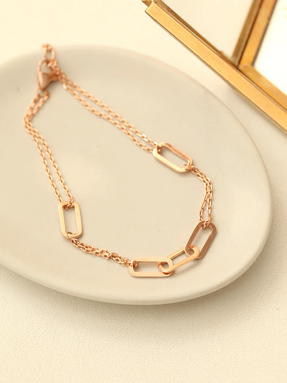 14K 18K Gold Clip Link Chain Bracelet - Image 5