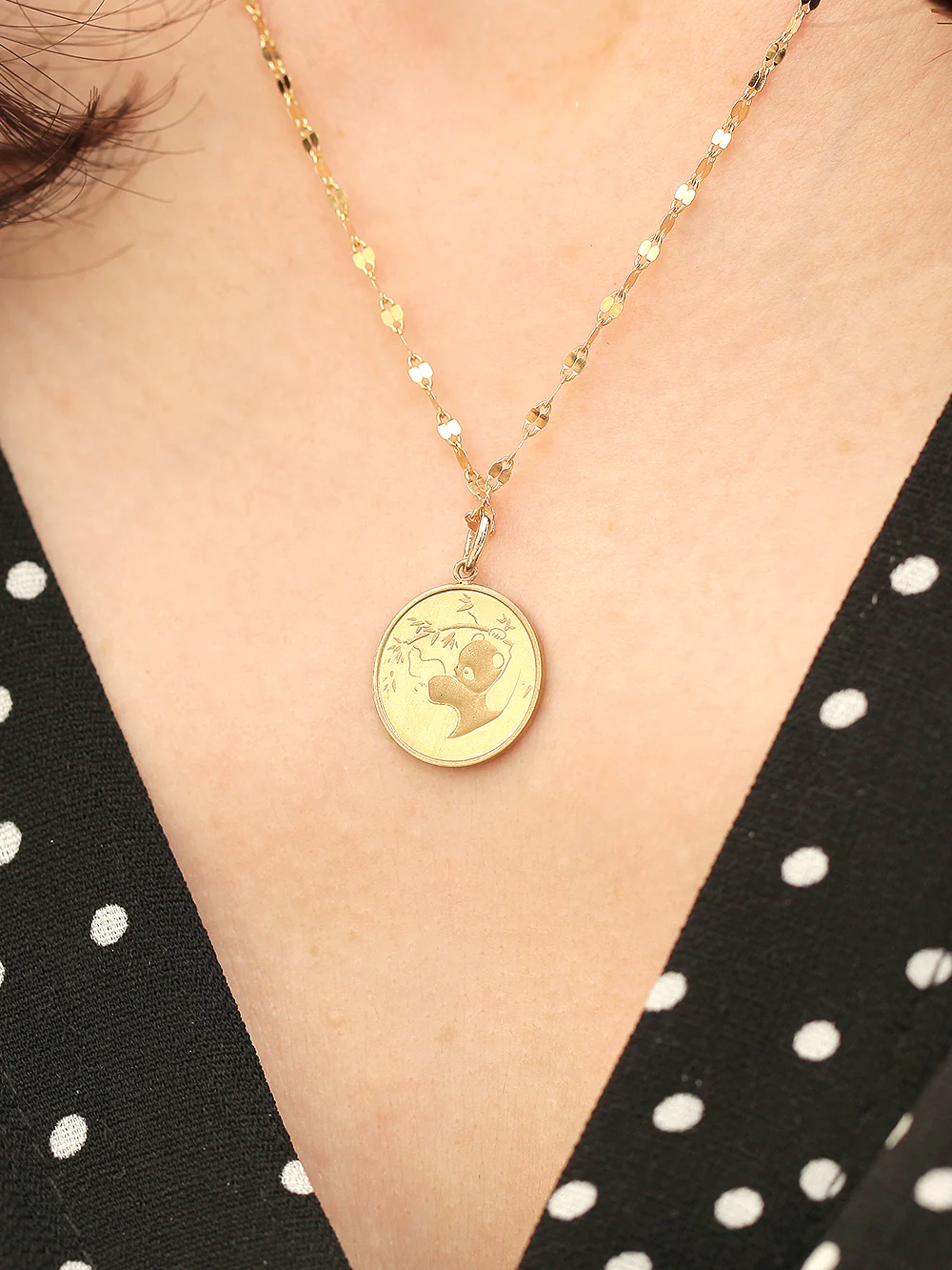 14K Gold Coin Necklace Pendant - Image 10