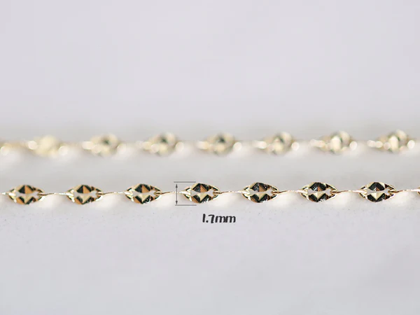 14K Gold Cubic Hoop Necklace - Image 9