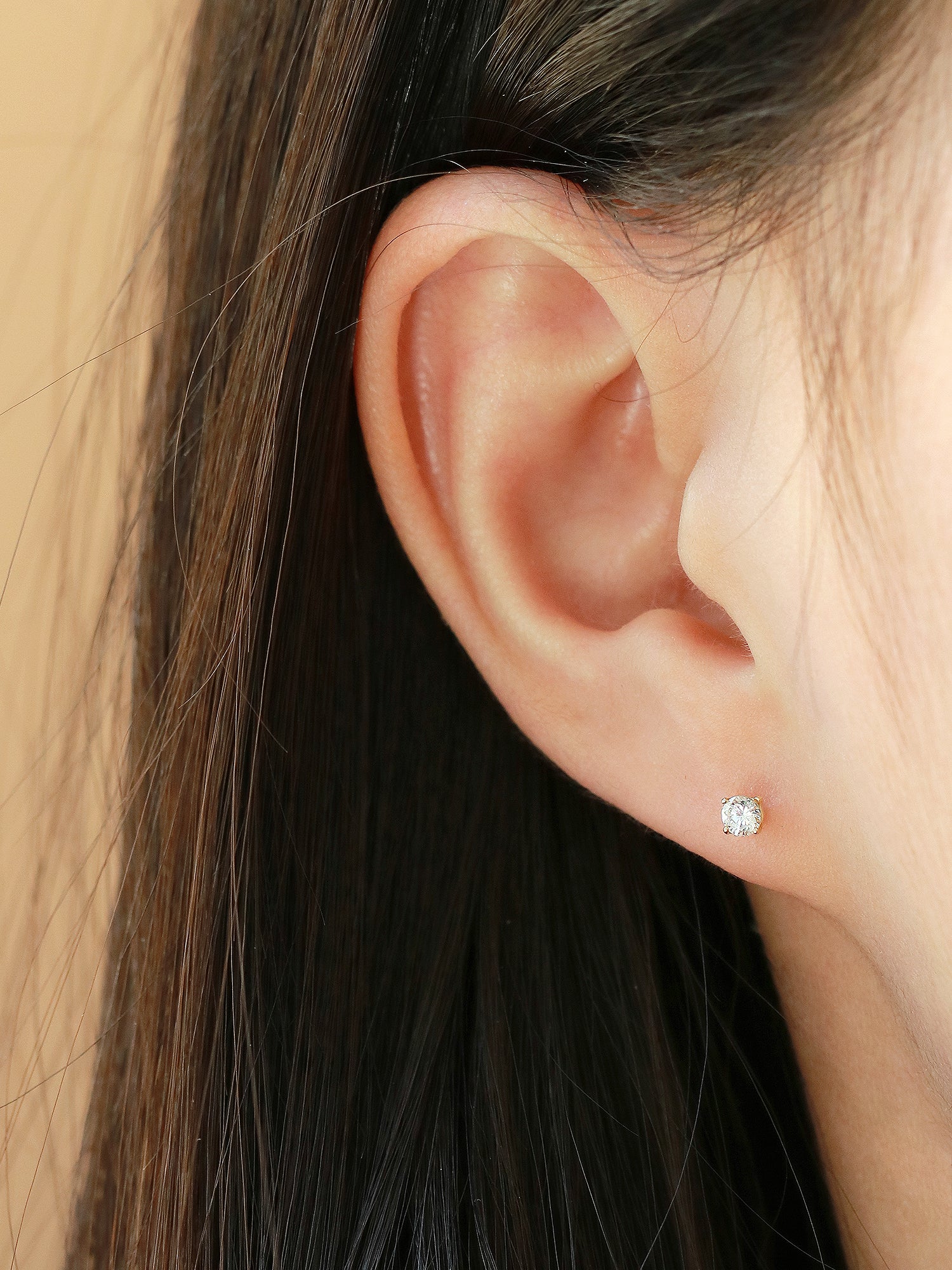 14K Gold Cubic Labret Piercing 3mm,4mm,5mm 20G - Image 6