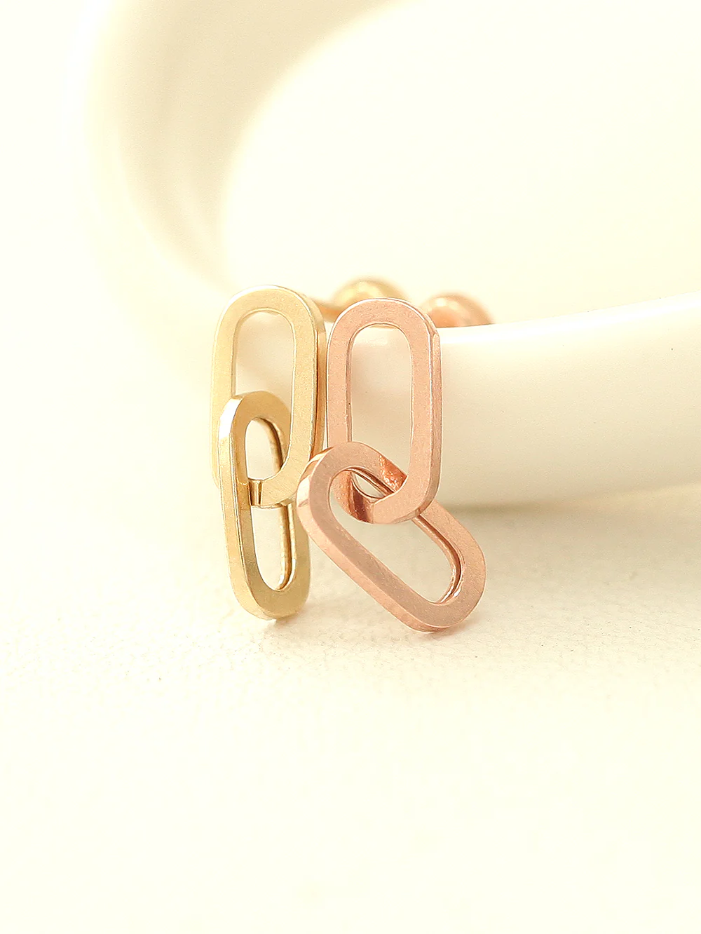 14K Gold Drop Chain Cartilage Earring 20G - Image 5