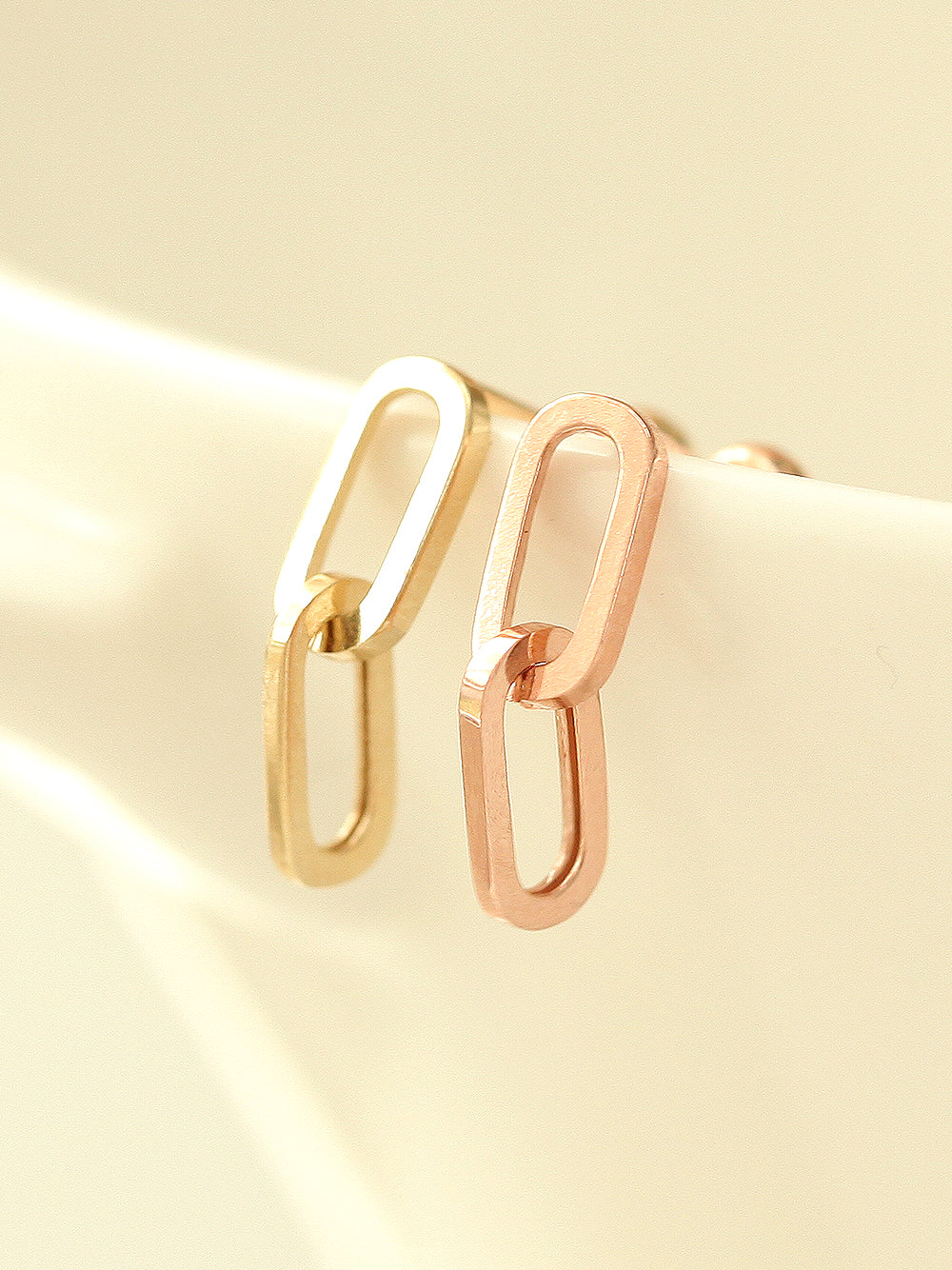 14K Gold Drop Chain Cartilage Earring 20G - Image 6