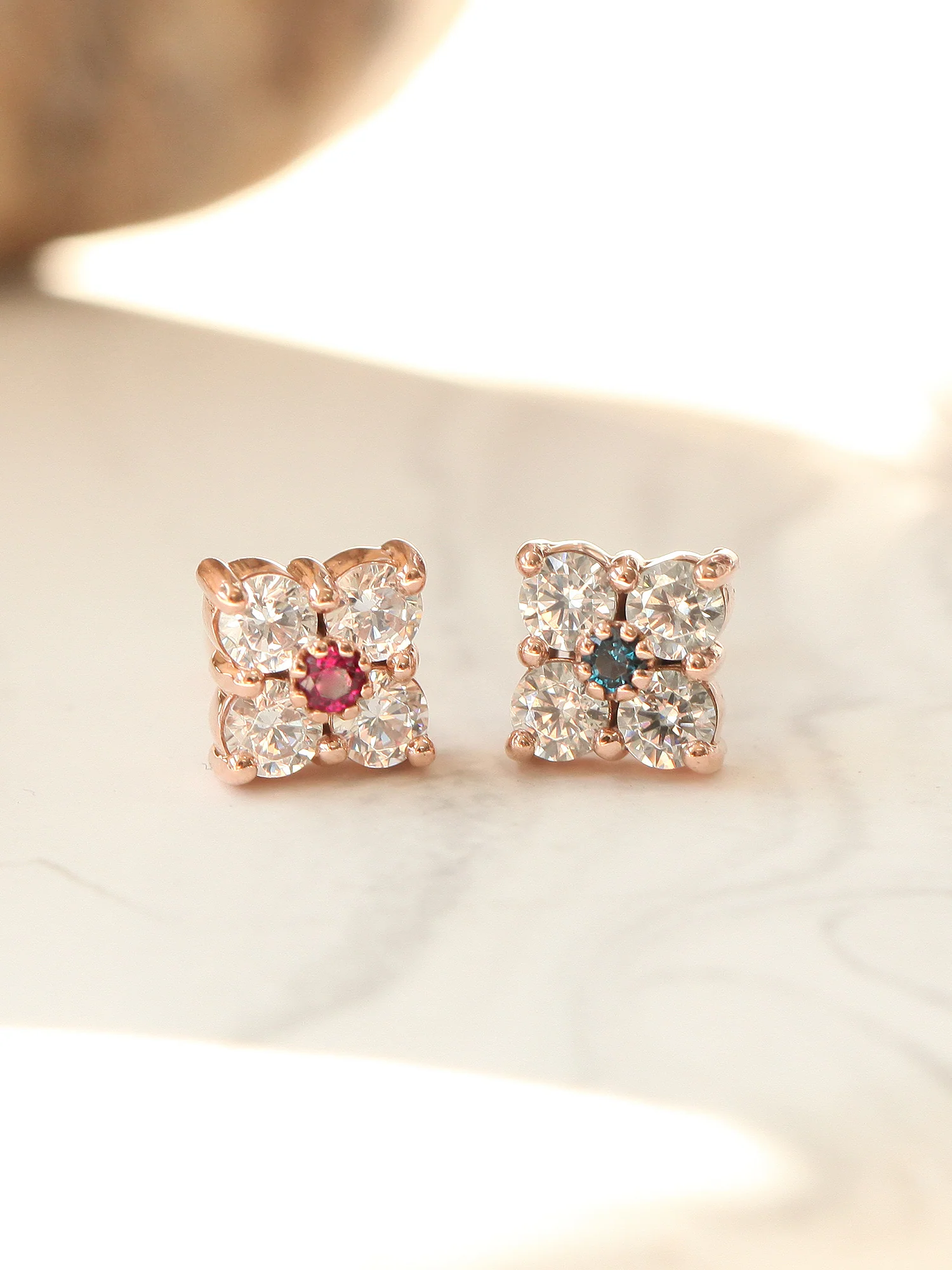 14K Gold Rui Flower Cartilage Earring 18G16G - Image 2