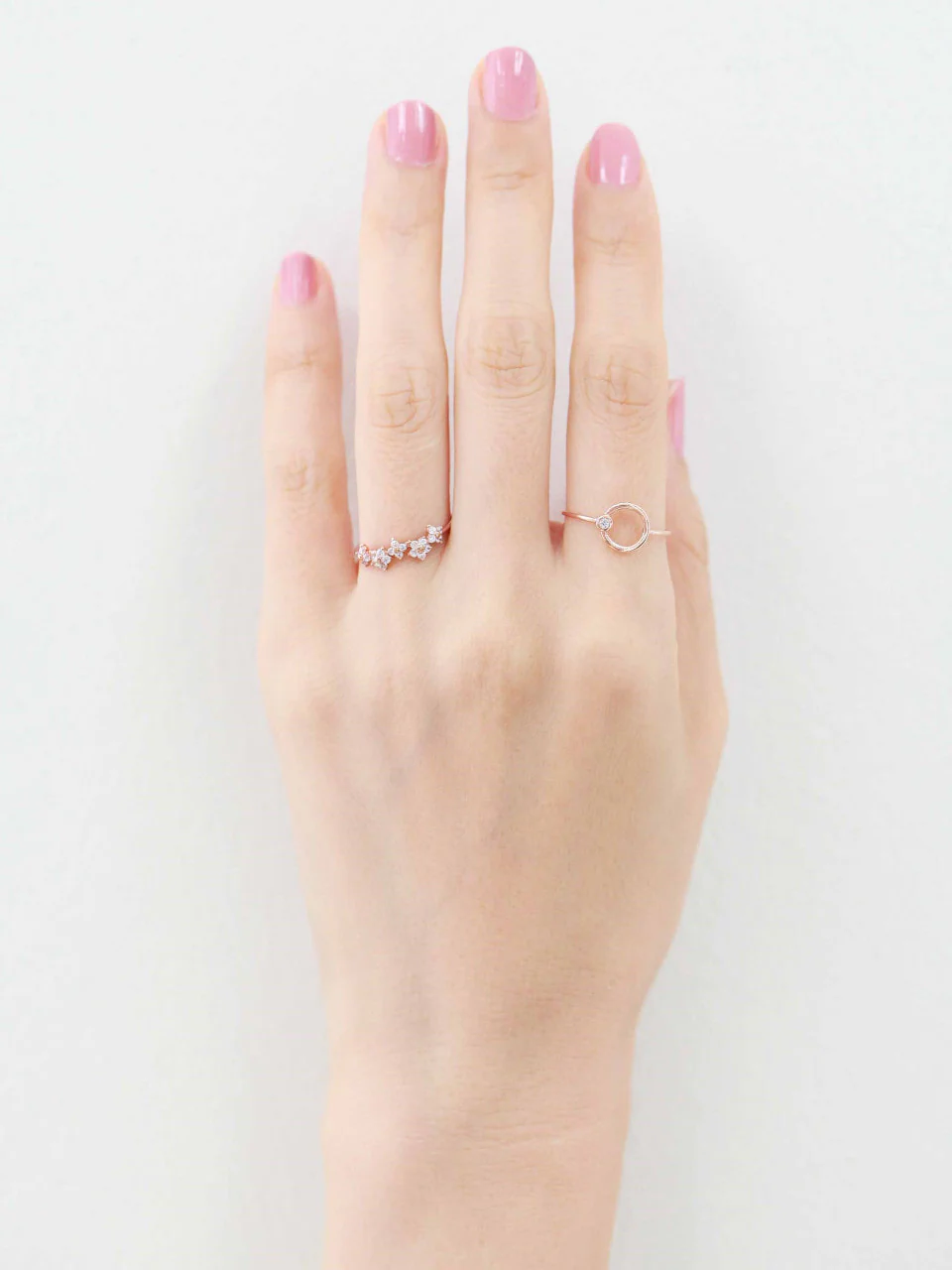 14K Gold Flower Cubic Ring - Image 6